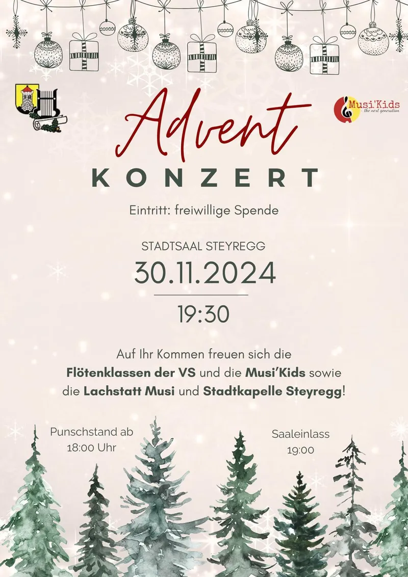 Plakat: Adventkonzert 2024